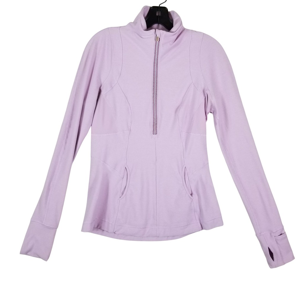Lululemon Half Zip Pullover Womens‎ 6 Lavender Long Sleeve Thumbhole Activewear